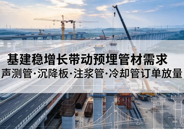 曲沃基建稳增长带动预埋监测管材需求，声测管、沉降板、注浆管订单持续放量